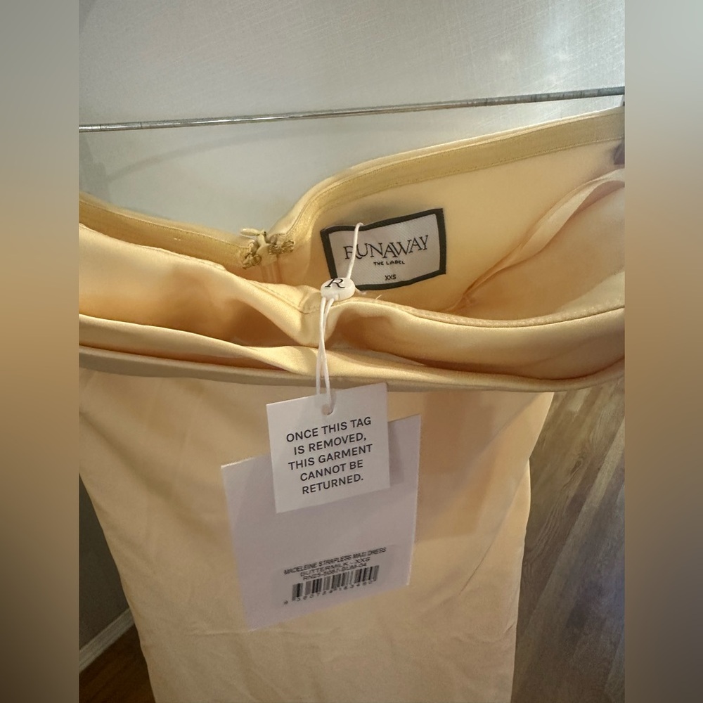Runaway the Label Madeleine Buttermilk Strapless Maxi Dress-  XXS NWT - Picture 5 of 7